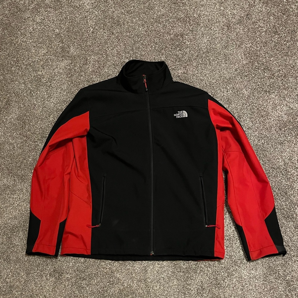 Men’s North Face Jacket Red Black XL